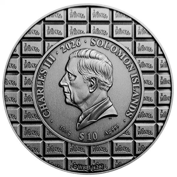 2026 Solomon Islands Willy Wonka and the Chocolate Factory – 100g Silver Coin
