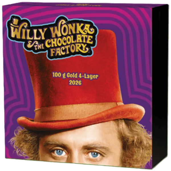 2026 Solomon Islands Willy Wonka and the Chocolate Factory – 100g Silver Coin