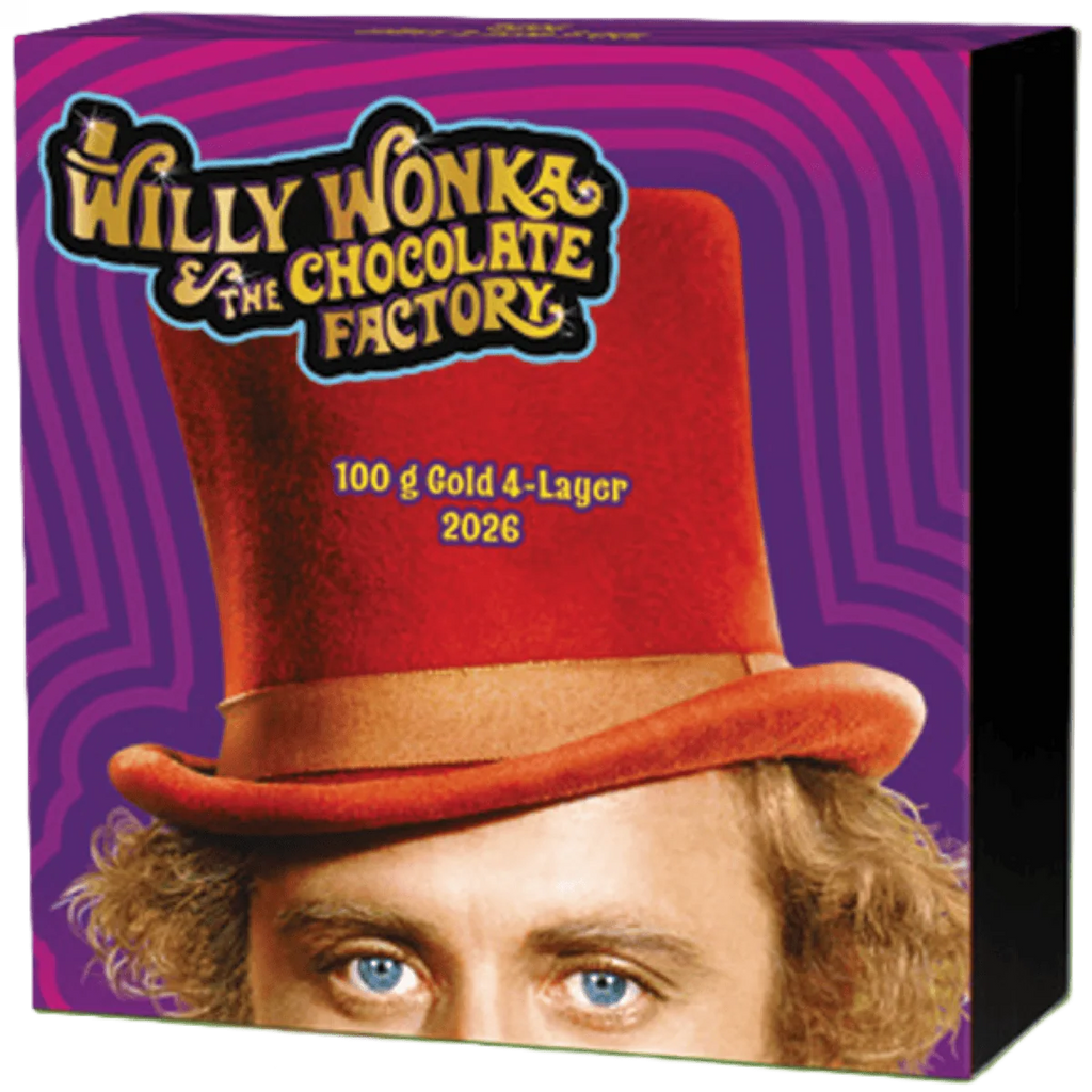 2026 Solomon Islands Willy Wonka &amp; The Chocolate Factory 100g Silver Coin – Mintage 555