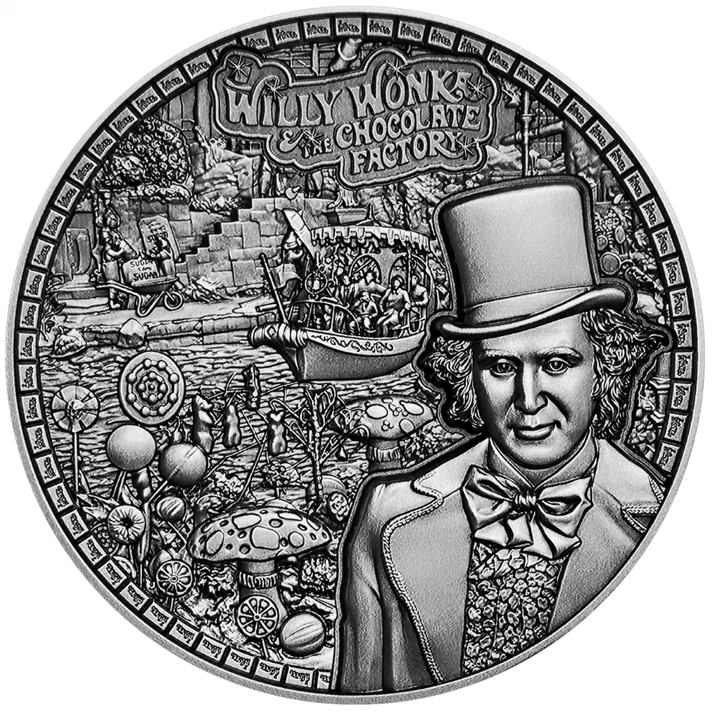 2026 Solomon Islands Willy Wonka &amp; The Chocolate Factory 100g Silver Coin – Mintage 555