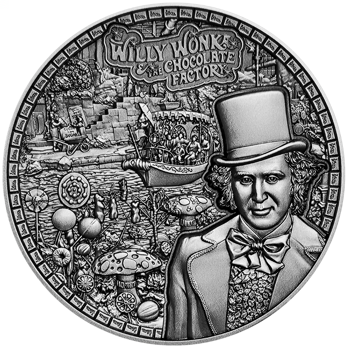 2026 Solomon Islands Willy Wonka &amp; The Chocolate Factory 100g Silver Coin – Mintage 555