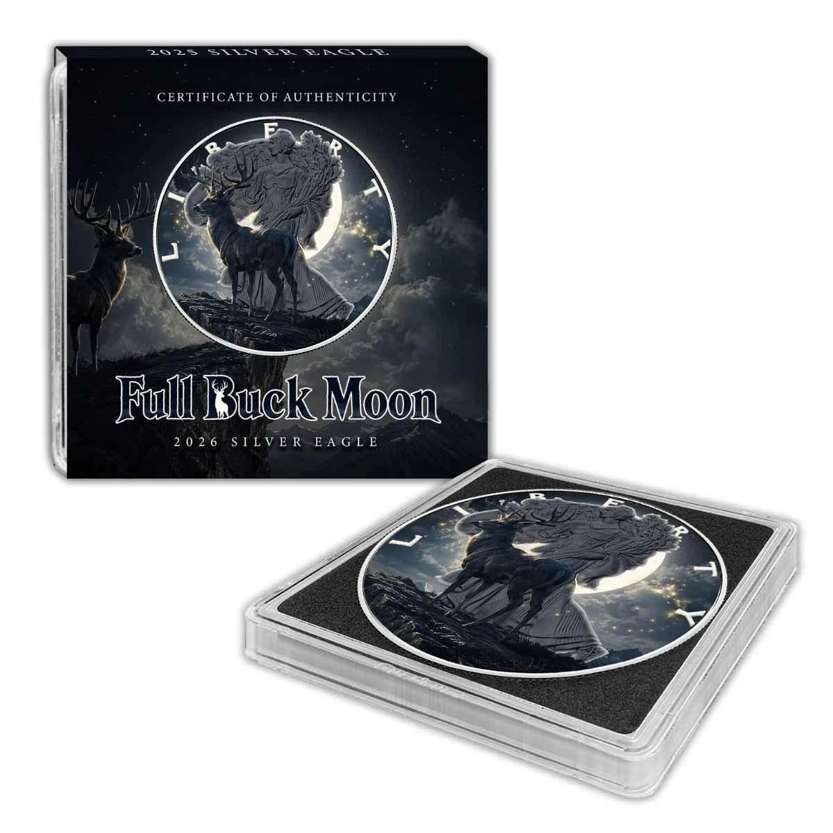 2026 American Silver Eagle “Full Buck Moon” Colorized Coin