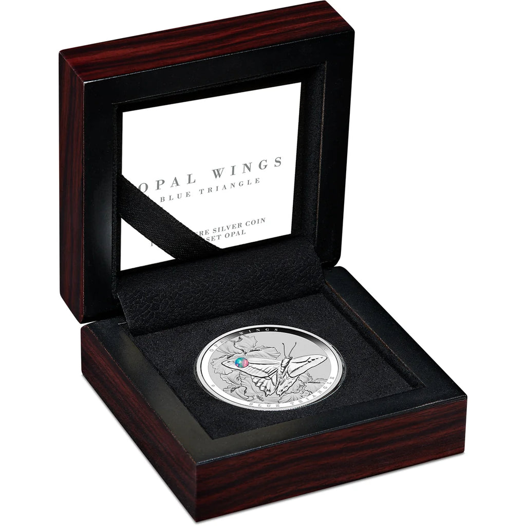 2026 Niue Australian Opal Wings – Blue Triangle 1 oz Silver Proof Coin with Opal Insert