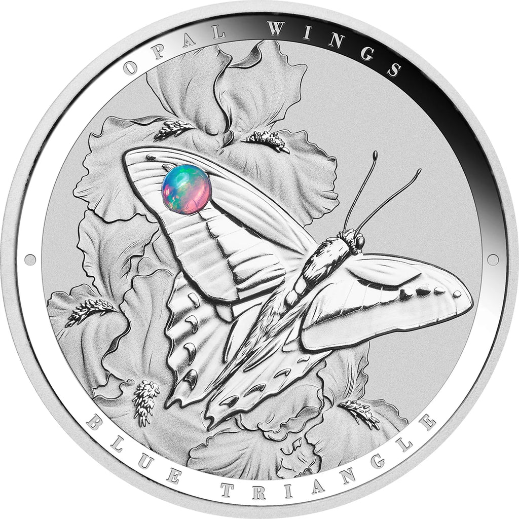 2026 Niue Australian Opal Wings – Blue Triangle 1 oz Silver Proof Coin with Opal Insert