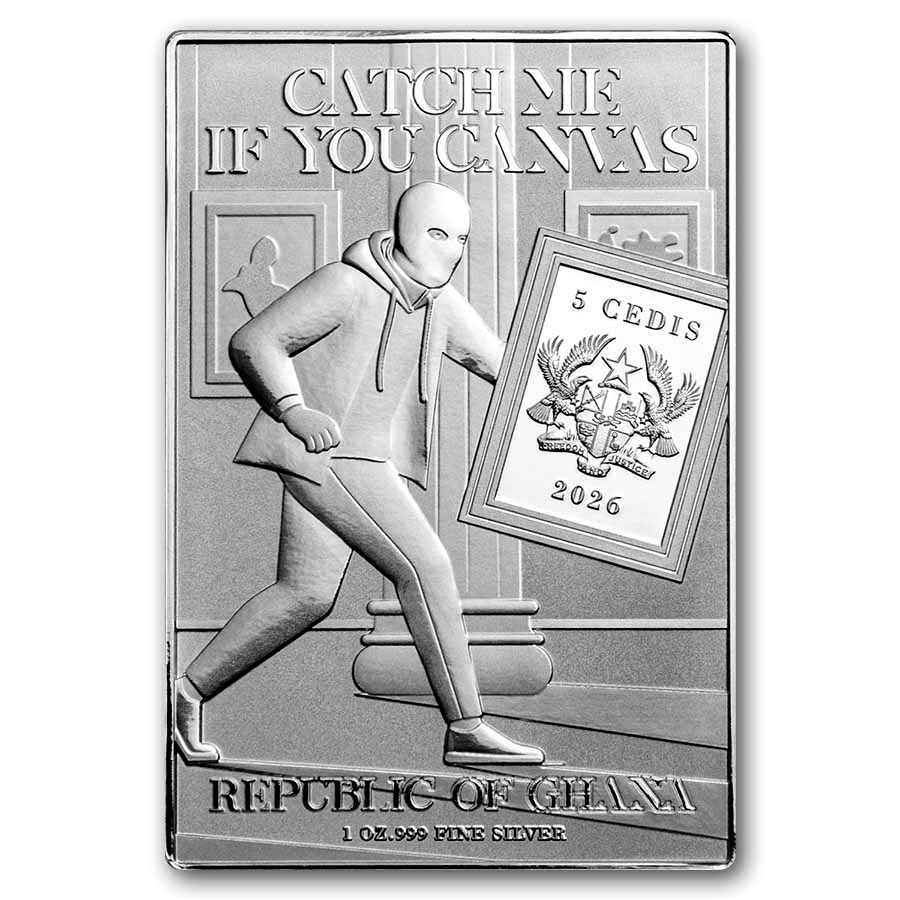2026 Ghana Catch Me If You Canvas – Portrait of Adele Bloch-Bauer I 1 oz Silver Coin