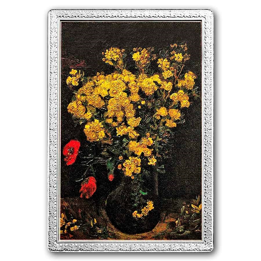 Poppy Flowers by Van Gogh – Catch Me If You Canvas 2026 1 oz Silver Coin