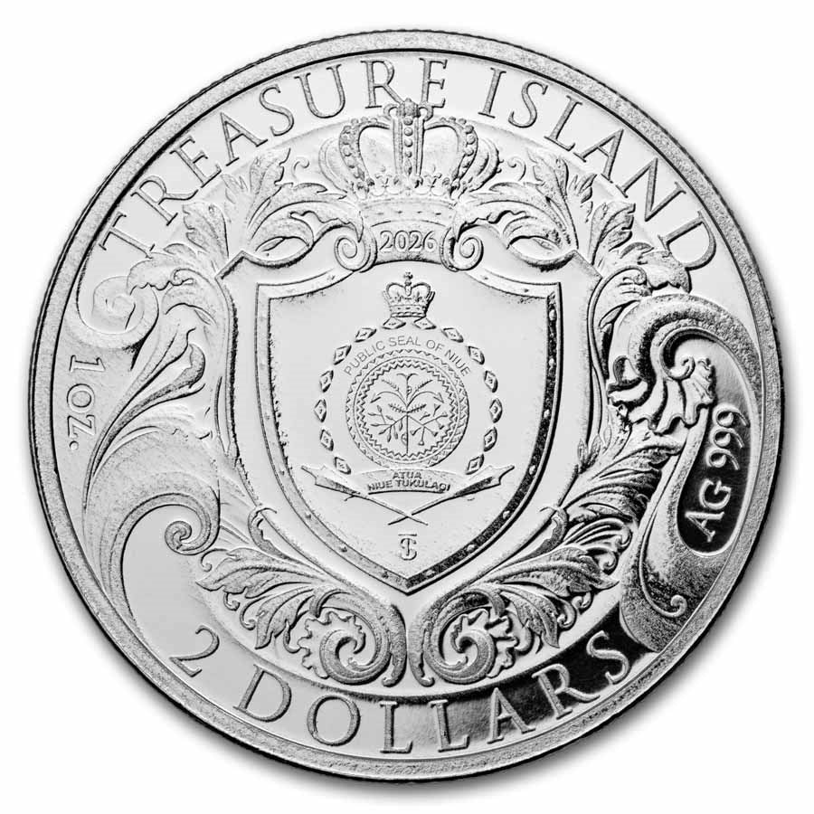 2026 Niue Treasure Island 1oz Silver BU Coin