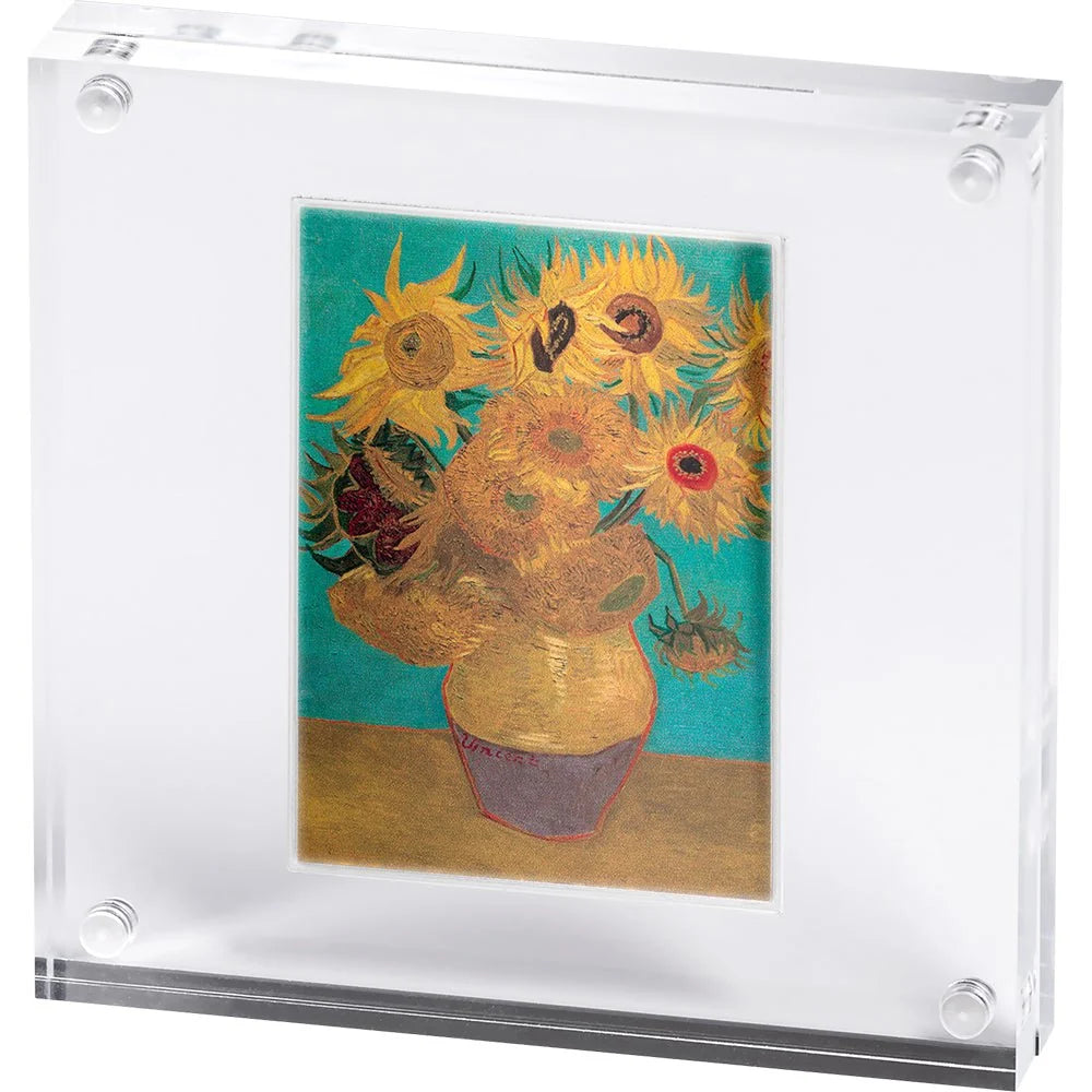 2026 Cameroon Sunflowers – Vincent van Gogh 1 oz Silver Proof Coin – MINT XXI Art Gallery