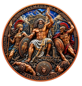 2026 Italy Olympus War Fall of the Gods 1 kilogram .999 fine copper collectible medal inspired by Greek mythology