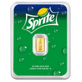 2026 Sprite 65th Anniversary 1 gram gold bar presented in tamper-evident TEP packaging