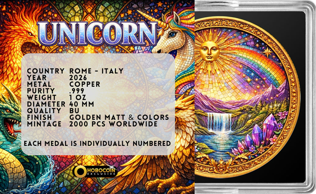 2026 Unicorn – Mythic Mosaic Edition 1oz .999 Fine Copper | Individually Numbered