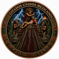Aztec Sacrifice Colorized 5 oz Copper Medal