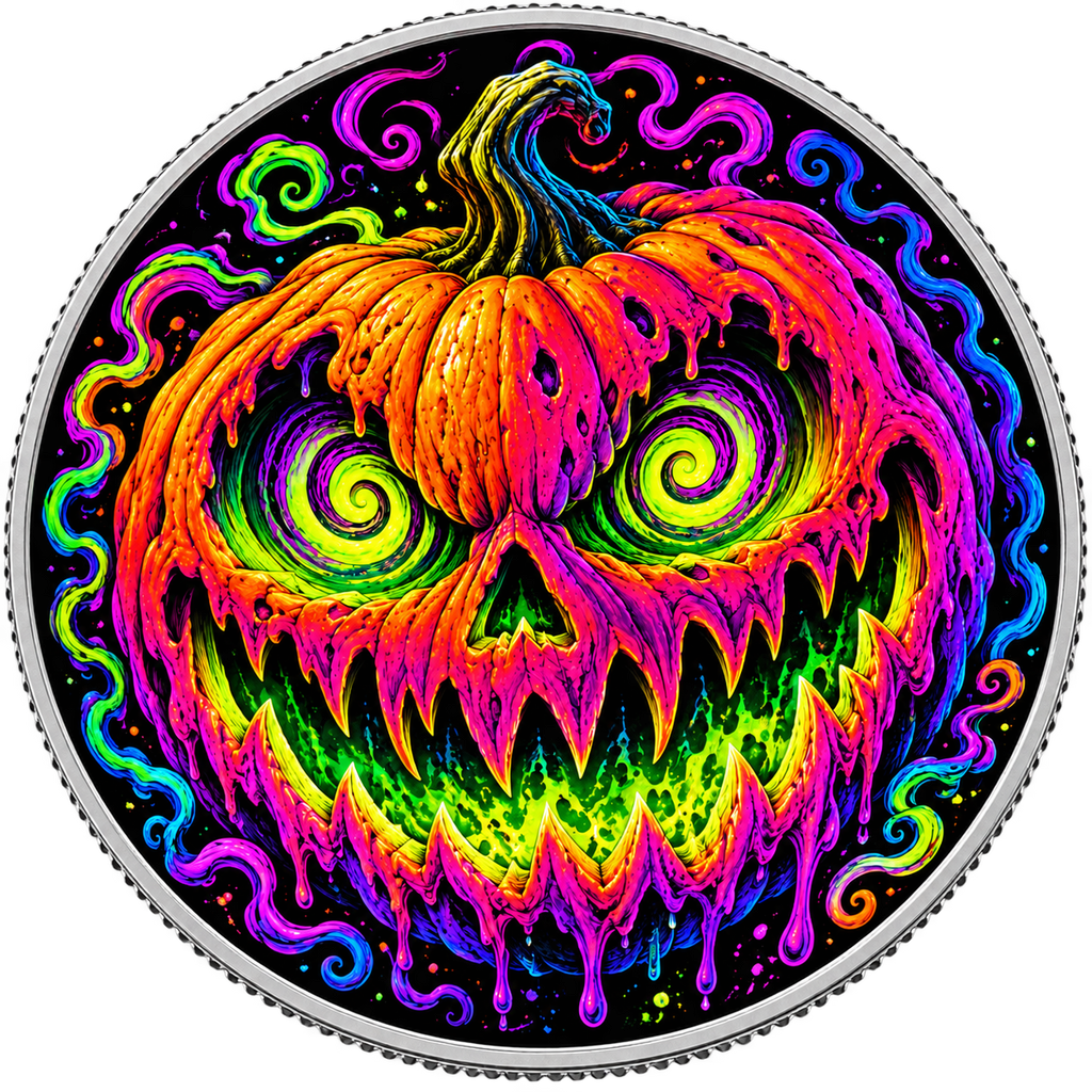 Neon Nightmare Colorized 1/10 oz Silver Round