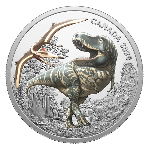 2026 Canada T. rex – 1oz Fine Silver Proof Coin – Black Light Reveal