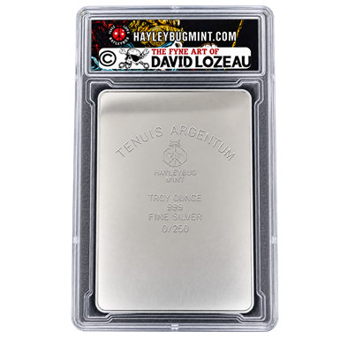 Athena by David Lozeau Colourised 1oz .999 Fine Silver Bar – COA Slab | Mintage 250