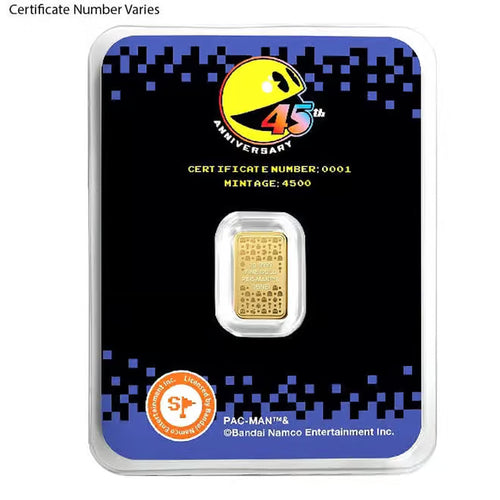 1 Gram PAMP Suisse PAC-MAN™ Gold Bar 45th Ann. (in TEP)