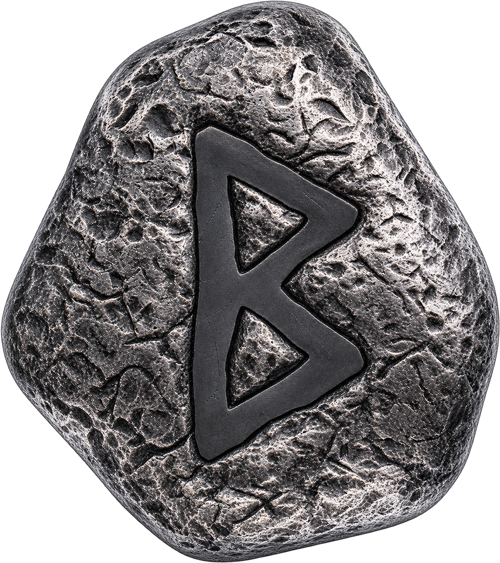 2025 Berkanan 1 oz Ag 999.9 Cast Rune – Germania Mint