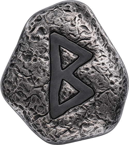2025 Berkanan 1 oz Ag 999.9 Cast Rune – Germania Mint