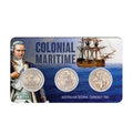 Australia Colonial Maritime 50c Cupro-Nickel Uncirculated 3-Coin Set