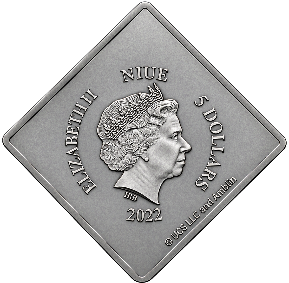 2022 Jurassic World Dominion 2oz Silver T. Rex Sign Shaped Coin 005/600 COA