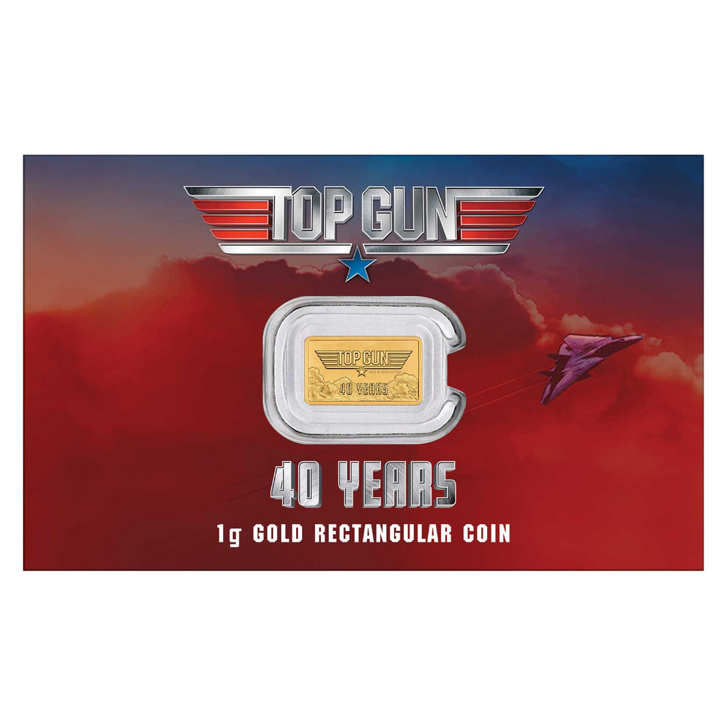 40 Years of Top Gun 2026 1g .9999 Gold Rectangular Coin in Card Perth Mint mintage 5000