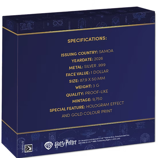 Harry Potter™ Hogwarts Express Ticket – 3g Silver Proof-Like Note