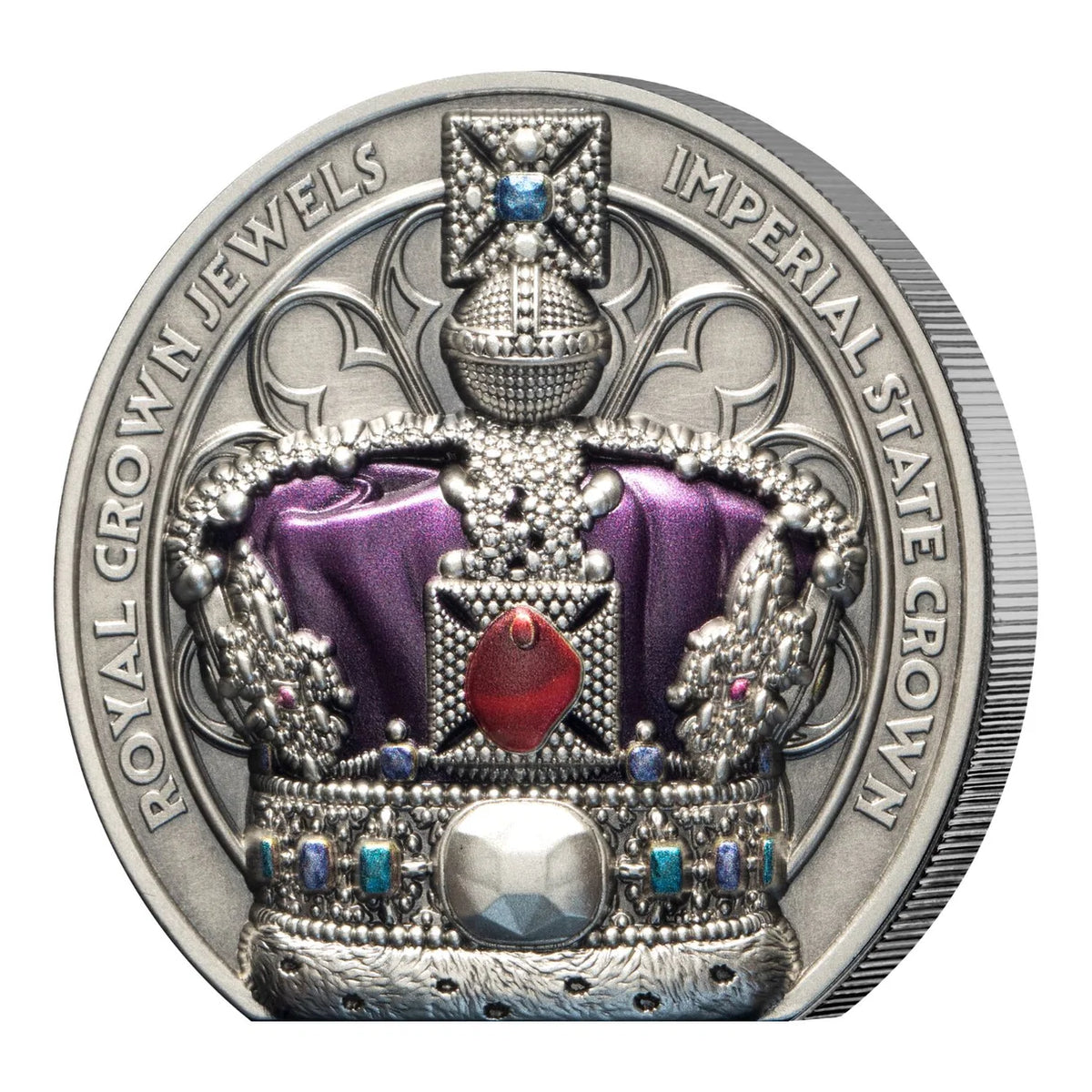 Royal Crown Jewels 2026 $5 Imperial State Crown Ultra High Relief 2oz Silver Antique Coin