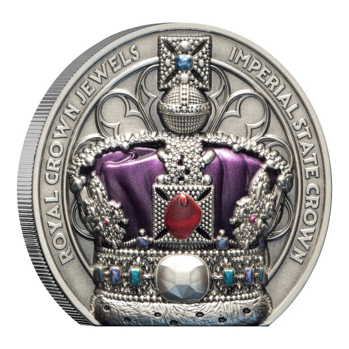 Royal Crown Jewels 2026 $5 Imperial State Crown Ultra High Relief 2oz Silver Antique Coin