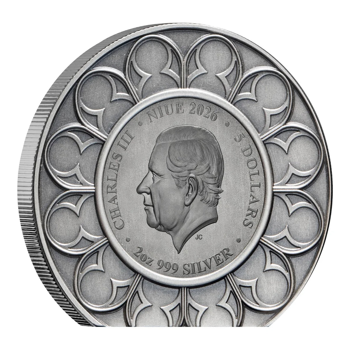 Royal Crown Jewels 2026 $5 Imperial State Crown Ultra High Relief 2oz Silver Antique Coin