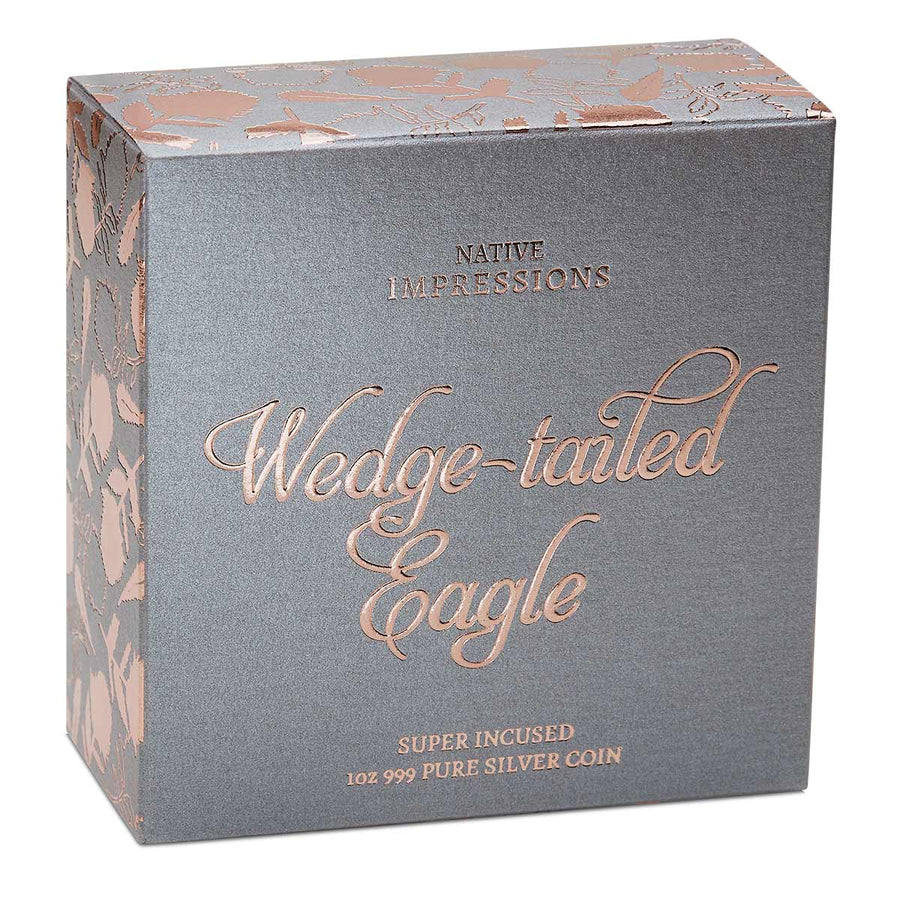 Native Impressions Wedge-Tailed Eagle 2026 $2 Rose Gold-plated Incuse 1oz Silver Proof Coin