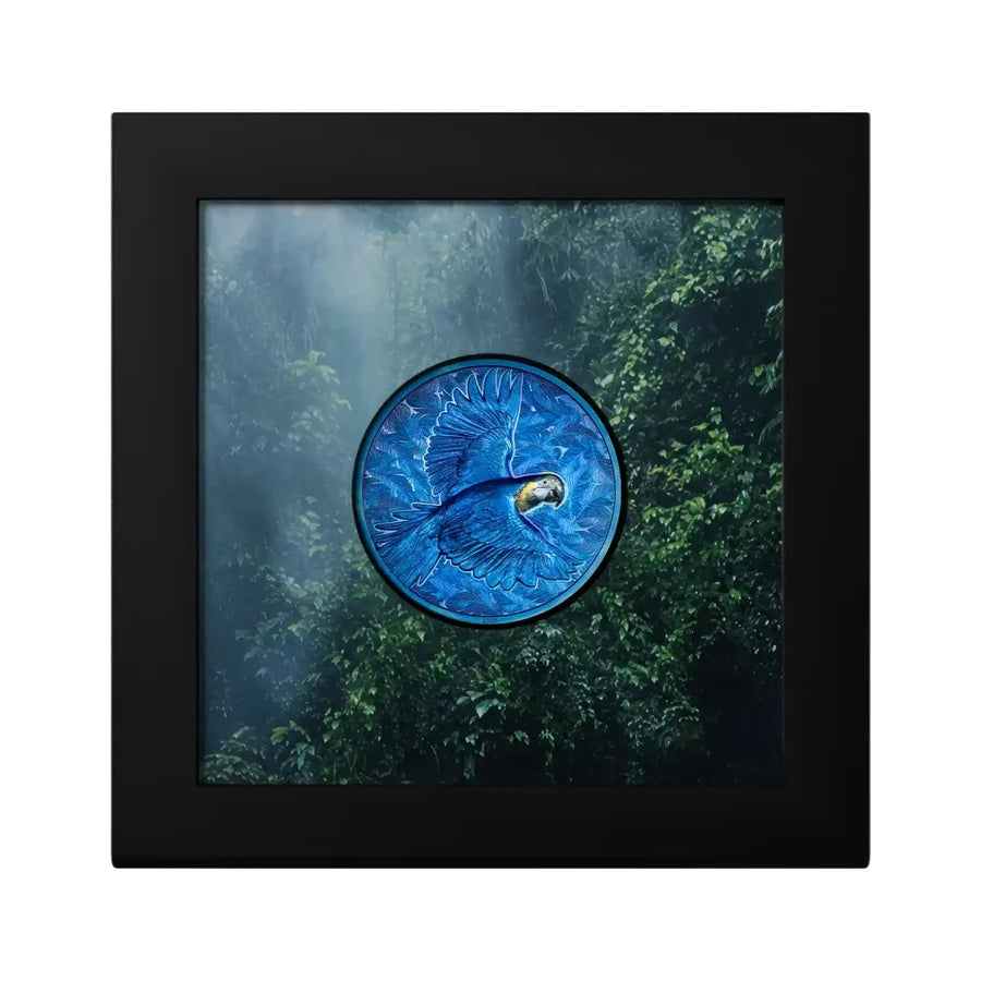 Spectrum Parrot 2026 $5 Ultra High Relief Prisma-Plated 1oz Silver Proof Coin
