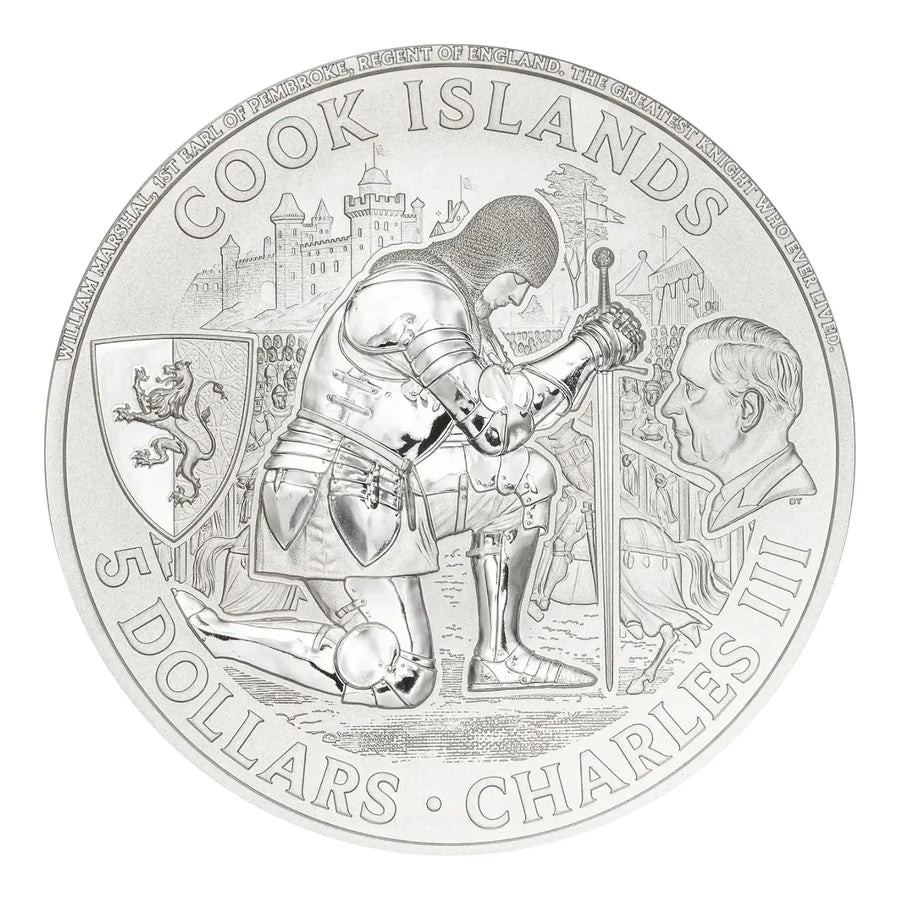 2026 Cook Islands JOUSTING Knight Games $5 1oz Silver Coin