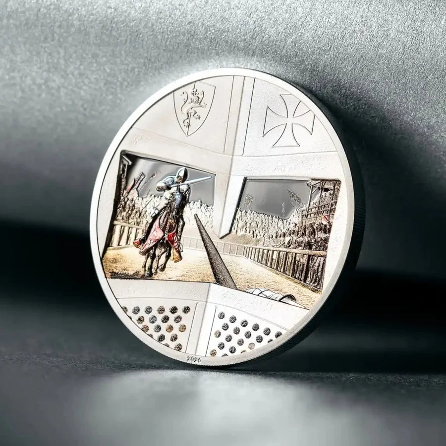 2026 Cook Islands JOUSTING Knight Games $5 1oz Silver Coin