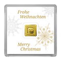 Geiger Original Christmas Edition – 1g .9999 Fine Gold Square Bar in Capsule
