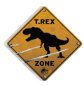 2022 Jurassic World Dominion 2oz Silver T. Rex Sign Shaped Coin 005/600 COA