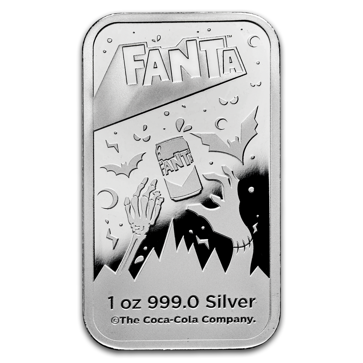 2026 PAMP Fanta® Halloween 1 oz Silver Colorized Bar in Card – Mintage 5,000