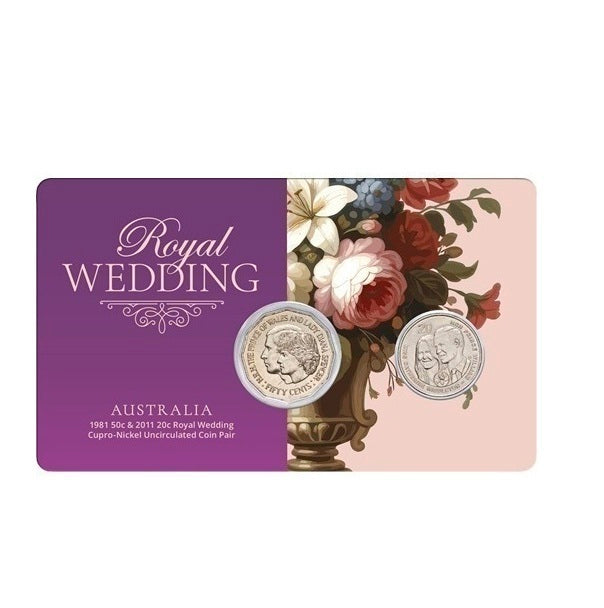Australia 1981 50c & 2011 20c Royal Wedding Uncirculated Coin Pair – Downies