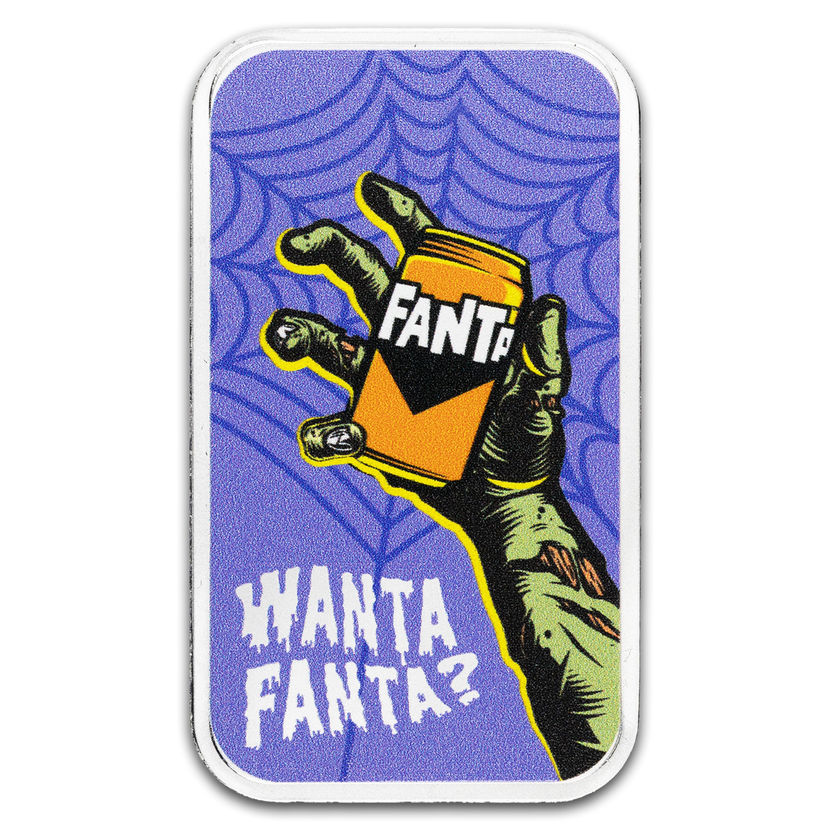 2026 PAMP Fanta® Halloween 1 oz Silver Colorized Bar in Card – Mintage 5,000