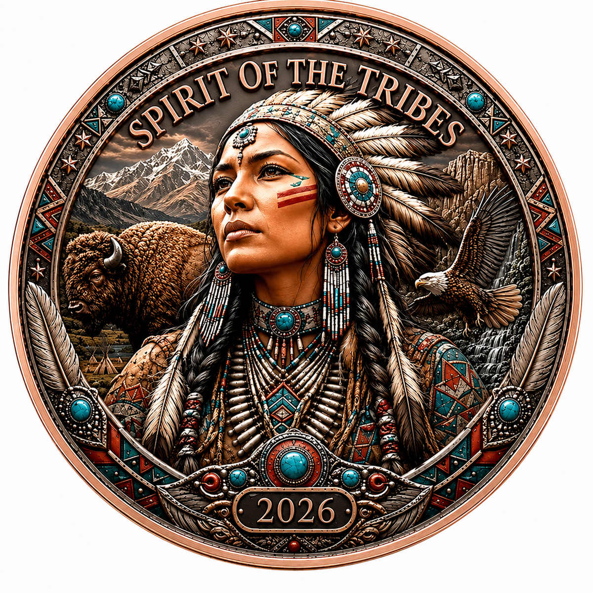 SPIRIT OF THE TRIBES Wildlife Series 1 Oz Copper Card Round 2026