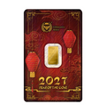 2027 Germania Mint Chinese Year of the Goat 1g Gold Minted Bar