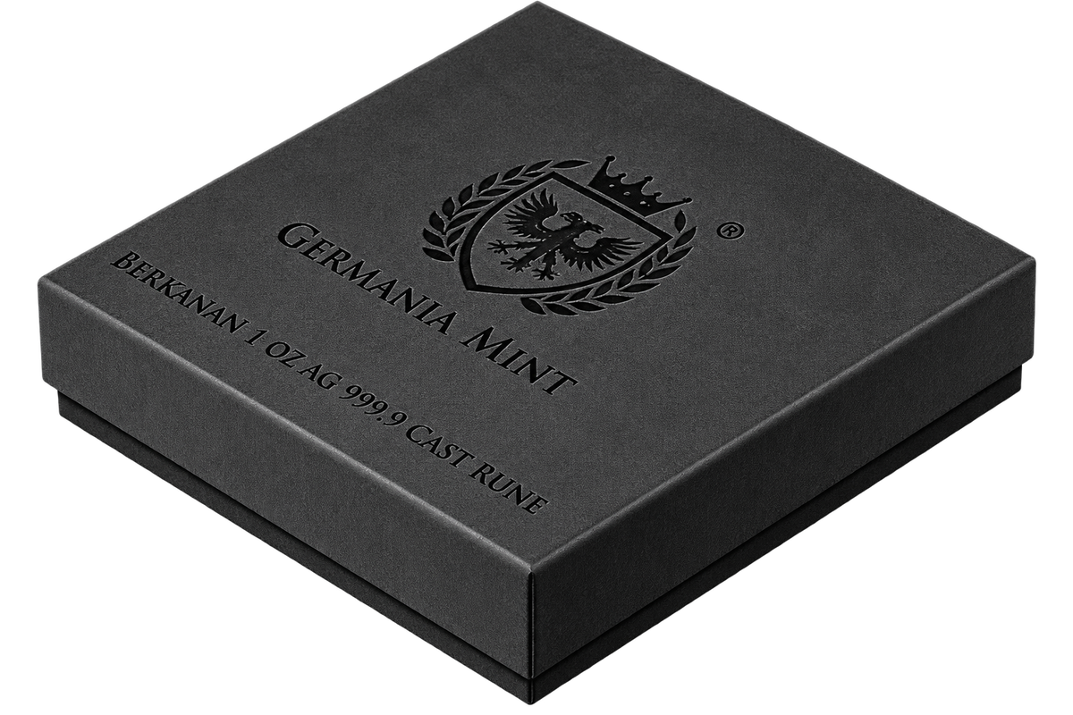 2025 Berkanan 1 oz Ag 999.9 Cast Rune – Germania Mint