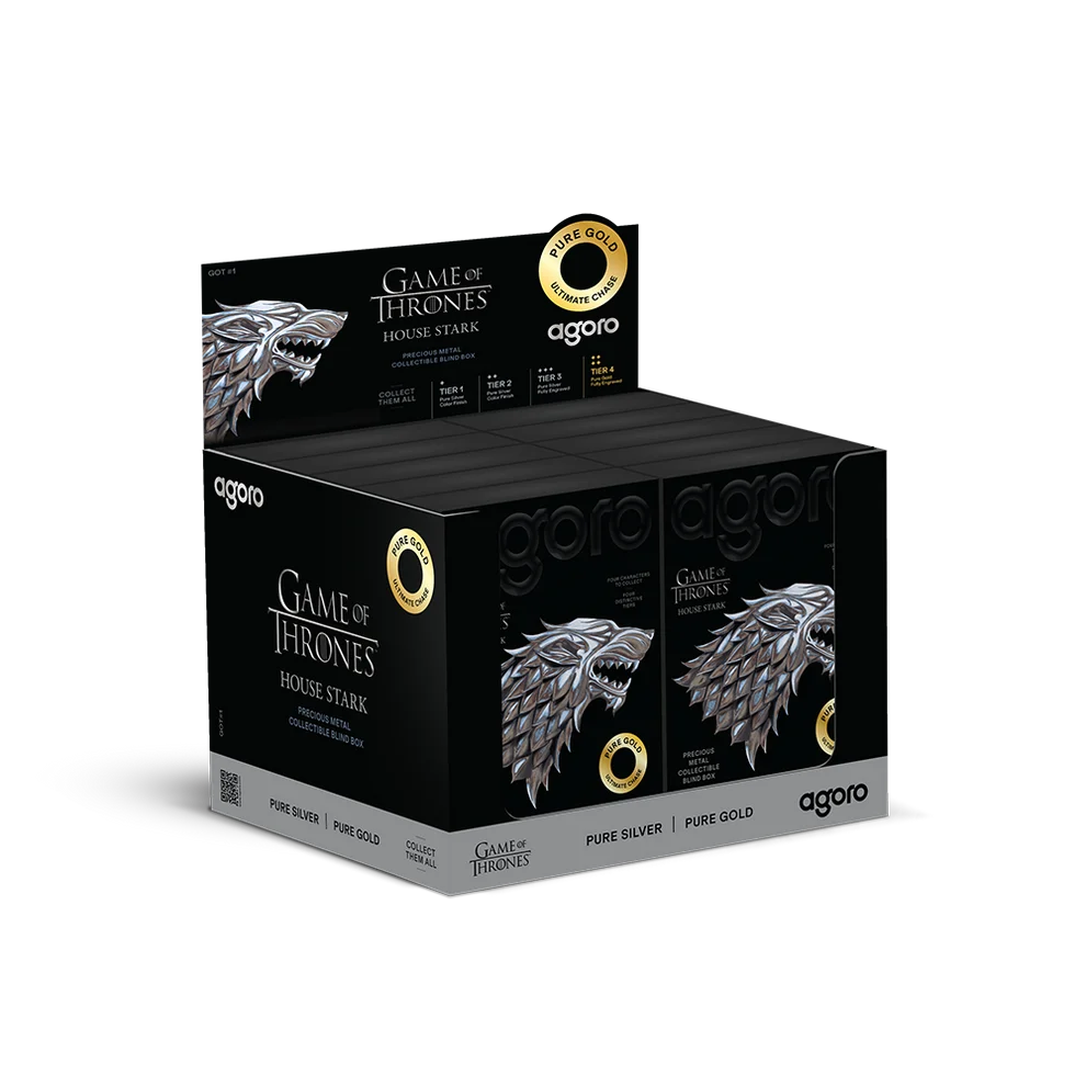 2026 Game of Thrones™: House Stark 5g Silver or Gold Foil Blind Box Agoro
