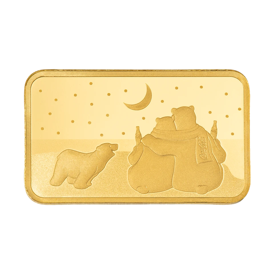Coca-Cola® Polar Bears 3 – 5g Gold Bar