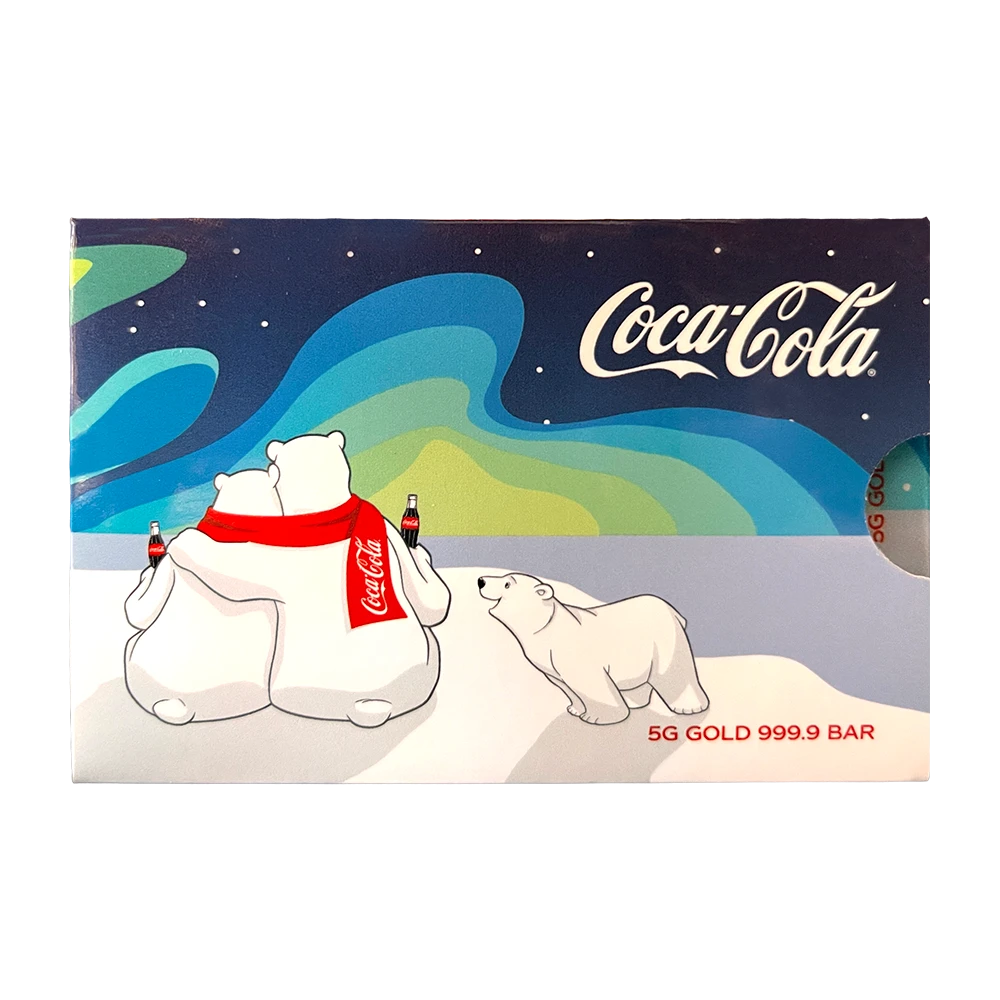 Coca-Cola® Polar Bears 3 – 5g Gold Bar