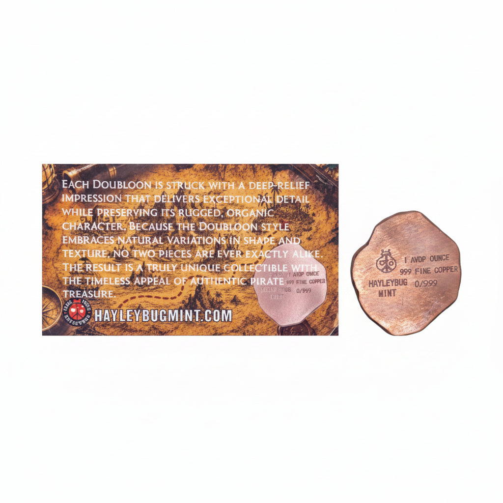 Dead Man’s Doubloon – 1 AVDP oz .999 Fine Copper Round