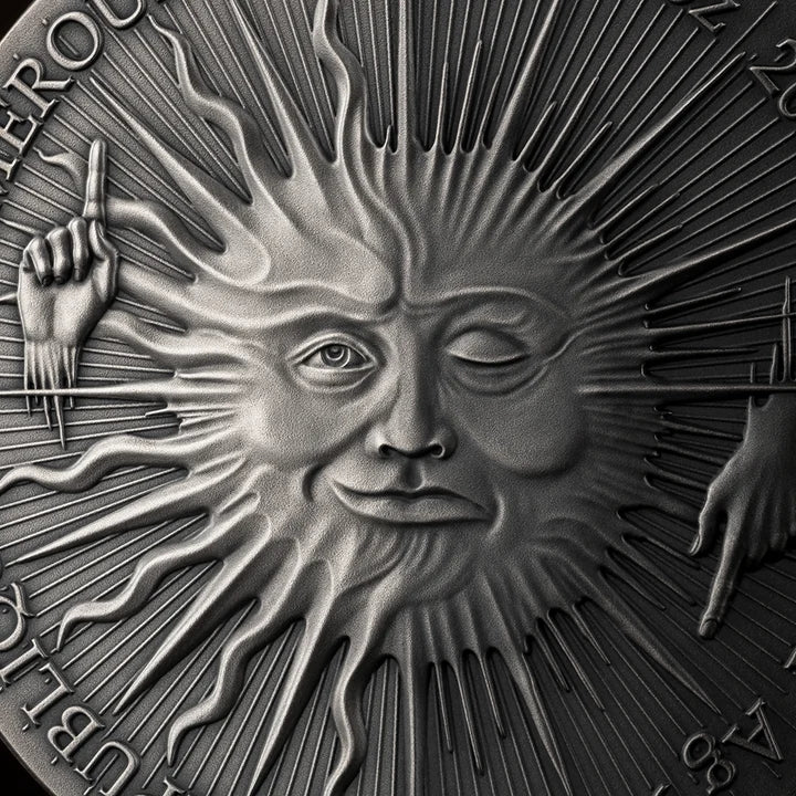 Dual Essence Cyborg 2026 2 oz Silver Antique High Relief Coin - MINT XXI