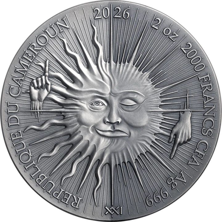 Dual Essence Cyborg 2026 2 oz Silver Antique High Relief Coin - MINT XXI