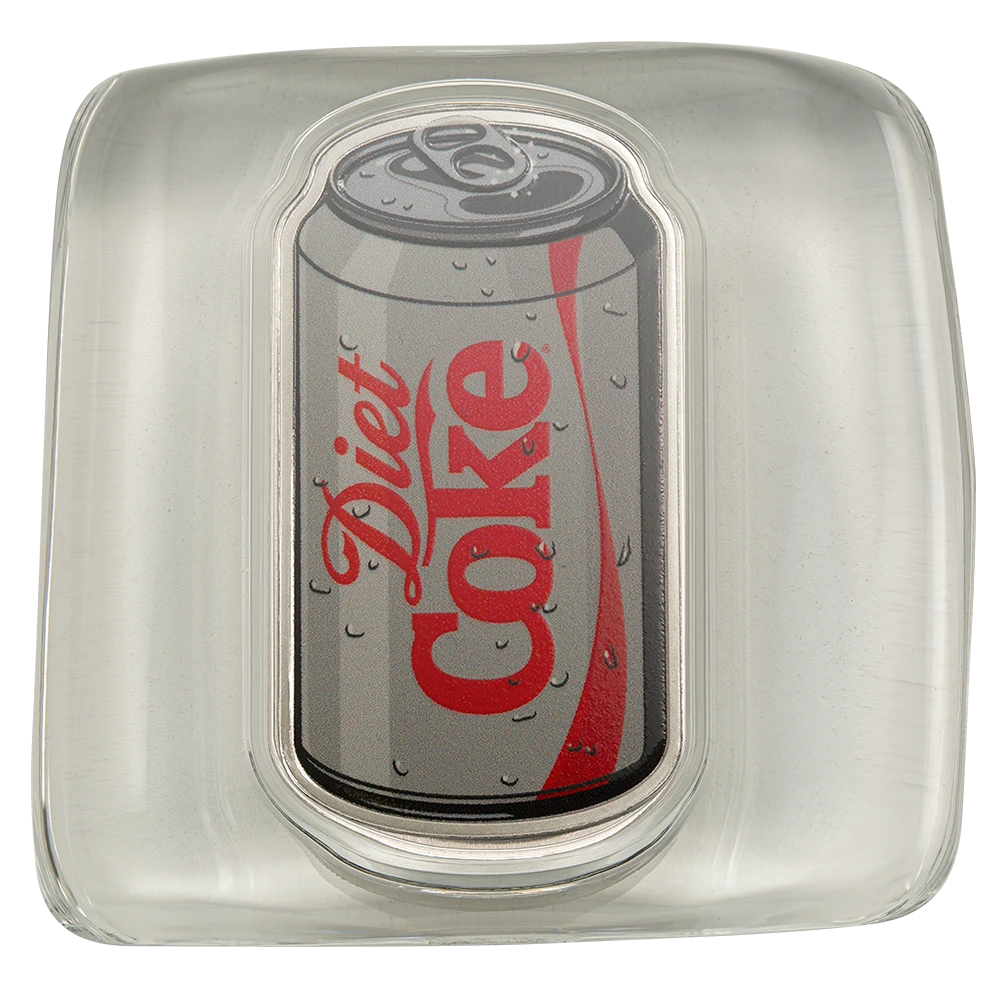 2026 PAMP Diet Coke 1oz .9999 Fine Silver Colorized Shaped Coin limited mintage 4000