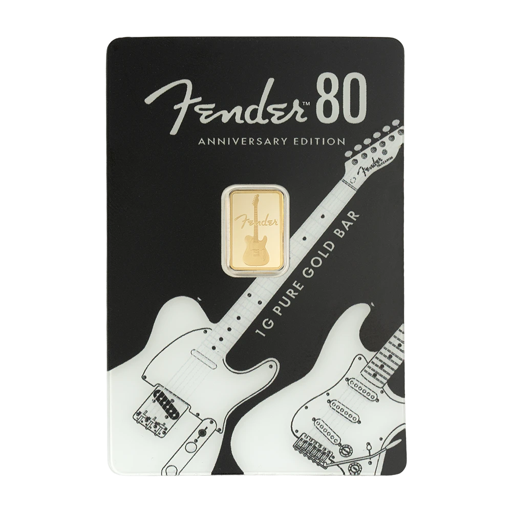 Fender® 80thAnniversary 1g Gold Bar