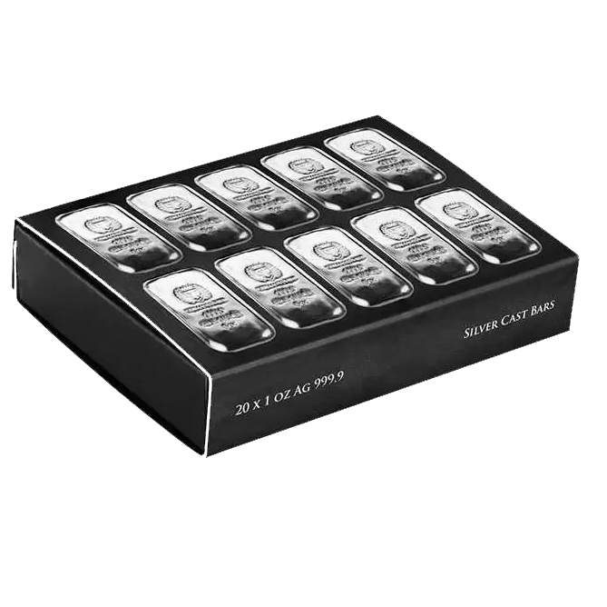 Germania Mint 1oz Silver Cast Bar – .9999 Fine Silver Bullion